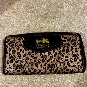 Cheetah print coach wallet
